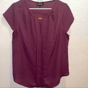Maroon Capped Sleeve Top